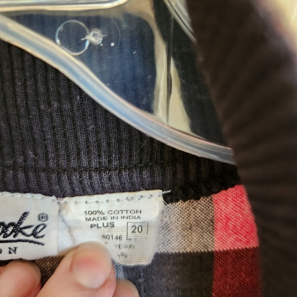 Erica Brooke checkered plaid retro  button down 3/4 sleeves - Picture 5 of 9